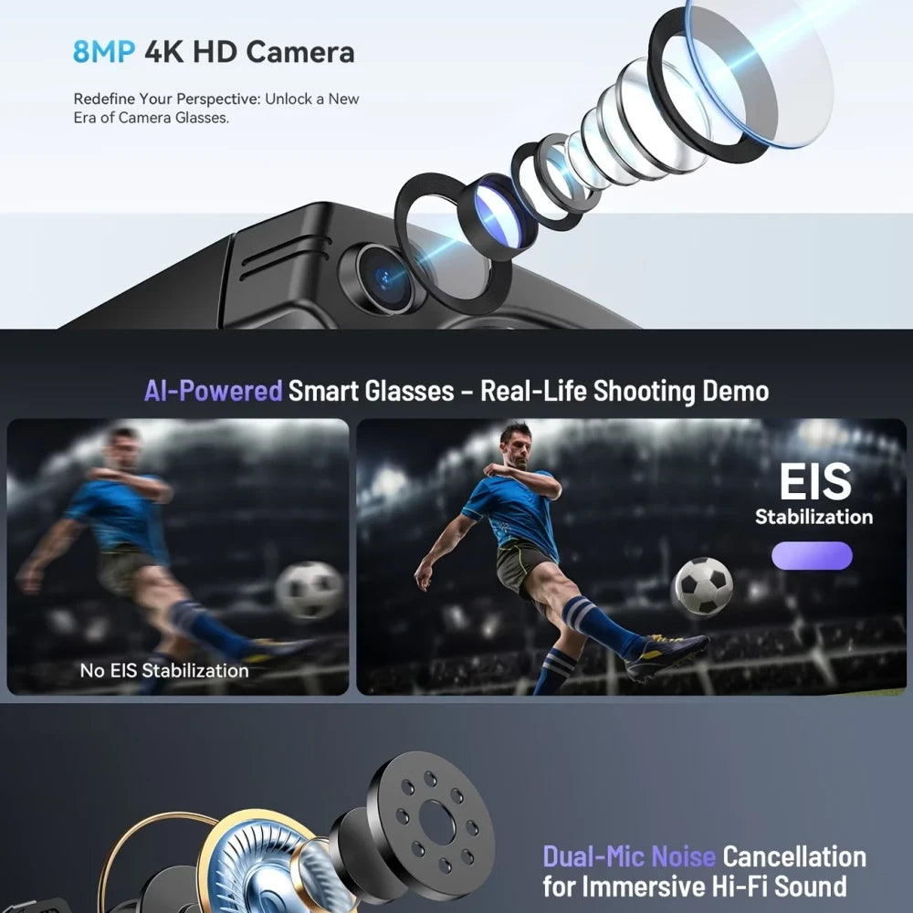 AI Smart Glasses 8MP